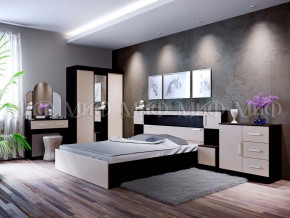 Спальный гарнитур Басямиф, дуб беленый/венге в Когалыме - kogalym.mebel-tymen.ru | фото