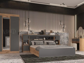 Спальный гарнитур Басямиф, графит/дуб крафт в Когалыме - kogalym.mebel-tymen.ru | фото