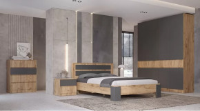 Спальный гарнитур Ленора Дуб вотан/Графит в Когалыме - kogalym.mebel-tymen.ru | фото