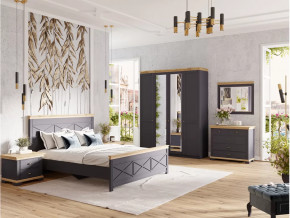 Спальный гарнитур Лиана-1 Дуб Крафт Золотой/Графит в Когалыме - kogalym.mebel-tymen.ru | фото