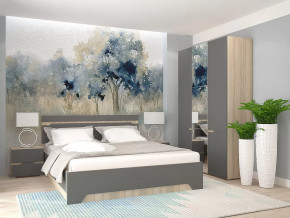 Спальный гарнитур с 3-х створчатым шкафом Анталия Сонома-Графит софт в Когалыме - kogalym.mebel-tymen.ru | фото