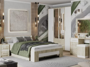 Спальный гарнитур Эдем-1 Дуб сонома/Белый жемчуг в Когалыме - kogalym.mebel-tymen.ru | фото