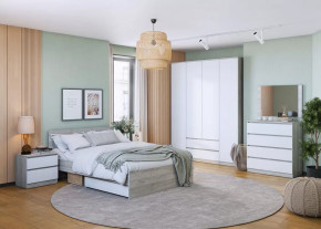 Спальня Лори, набор №ДС-1, дуб серый/белый в Когалыме - kogalym.mebel-tymen.ru | фото