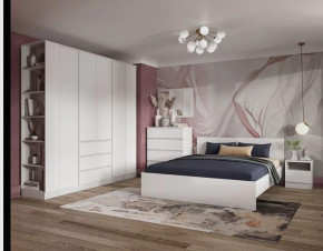 Спальня Мэнкс, набор №1 Белый/графит серый в Когалыме - kogalym.mebel-tymen.ru | фото