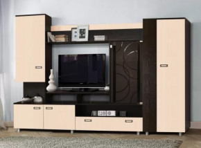 Стенка "Аллегро" вариант 3 венге Linum/дуб белфорт в Когалыме - kogalym.mebel-tymen.ru | фото