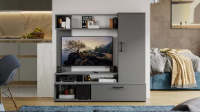 Стенка «Сиена» Графит Серый в Когалыме - kogalym.mebel-tymen.ru | фото