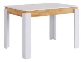 Стол обеденный раздвижной Гермес 2 белое дерево/дуб крафт золотой в Когалыме - kogalym.mebel-tymen.ru | фото