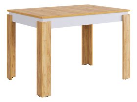 Стол обеденный раздвижной Гермес 2 дуб крафт золотой/белое дерево в Когалыме - kogalym.mebel-tymen.ru | фото