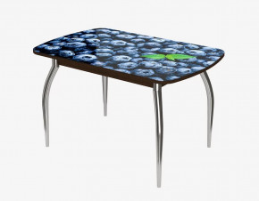 Стол Бостон-2 ф/п Черника, 1100*700 мм, венге/хром триумф в Когалыме - kogalym.mebel-tymen.ru | фото