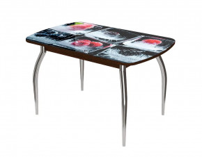 Стол Бостон-2 ф/п Лёд, 1100*700 мм, венге/хром триумф в Когалыме - kogalym.mebel-tymen.ru | фото