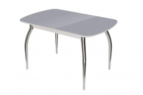 Стол "Бостон", антрацит глянец/белый/хром триумф в Когалыме - kogalym.mebel-tymen.ru | фото