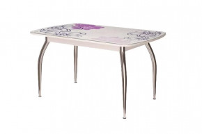 Стол "Бостон", виолет/белый/хром триумф в Когалыме - kogalym.mebel-tymen.ru | фото