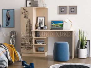 Стол компьютерный №1 Дуб беленый с фото в Когалыме - kogalym.mebel-tymen.ru | фото