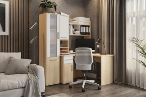 Стол компьютерный Лайт К1 дуб сонома/белый в Когалыме - kogalym.mebel-tymen.ru | фото