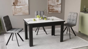 Стол раздвижной «Хьюстон» тип 2 Черный, Белый мрамор в Когалыме - kogalym.mebel-tymen.ru | фото