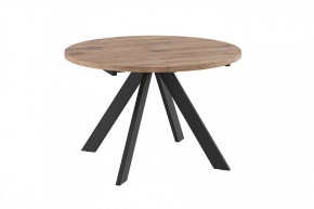 Стол раздвижной RONDO М-120, дуб велингтон/черный в Когалыме - kogalym.mebel-tymen.ru | фото