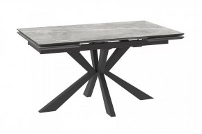 Стол раздвижной Zara-160, stone grey cer/черный в Когалыме - kogalym.mebel-tymen.ru | фото