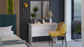 Стол  с зеркалом тип 14 (1000) Дуб Сонома, Белый Ясень в Когалыме - kogalym.mebel-tymen.ru | фото