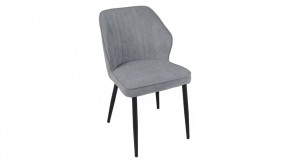 Стул «Крис» Черный муар, Микровелюр BRENDY Grey в Когалыме - kogalym.mebel-tymen.ru | фото