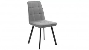 Стул «Рони»  Черный муар, Микровелюр BRENDY Grey в Когалыме - kogalym.mebel-tymen.ru | фото