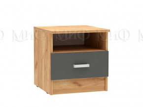 Тумба прикроватная Мартина ЛДСП Графит, Дуб крафт в Когалыме - kogalym.mebel-tymen.ru | фото