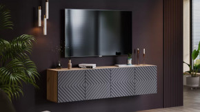 Тумба ТВ Танго Дуб крафт золотой/Холст вулкан в Когалыме - kogalym.mebel-tymen.ru | фото