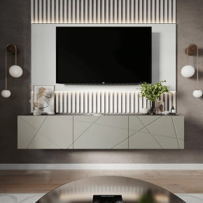 Тумба ТВМ-10 (без опор) (ш2000*г384*в400мм) ЛДСП Графит/ЛДСП Панакота в Когалыме - kogalym.mebel-tymen.ru | фото