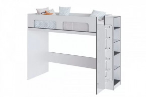 ТЭББИ Кровать-чердак (сп/м 900*2000мм), Белый-Графит серый (ЛАМЕЛИ) в Когалыме - kogalym.mebel-tymen.ru | фото